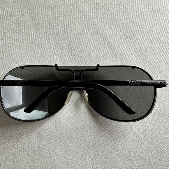 Valentino Garavani Black Aviator Sunglasses